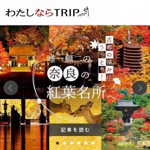 JR東海web 「わたしならtrip2019」奈良の紅葉特集で写真が掲載されました。