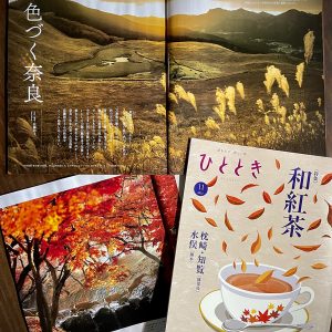 旅をかえる月刊誌「 ひととき 」11月号の特別企画【 色づく奈良 】にて９ページ掲載いただきました。