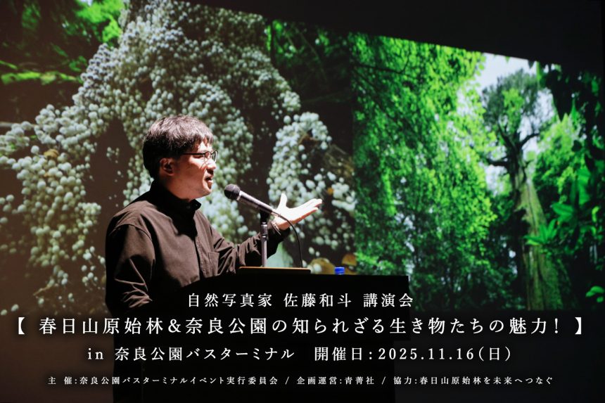 2025.11.16 奈良公園バスターミナル・レクチャーホールにて、講演会＆講演会 「春日山原始林＆奈良公園の知られざる生き物たちの魅力！」を開催いたしました。