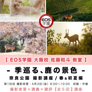 キヤノンEOS学園 大阪校 佐藤和斗教室【 春＆初夏講座 】のお知らせ！